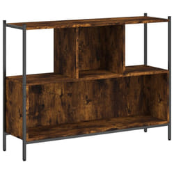 vidaXL Bookcase Bookshelf Storage Cabinet Shelving Smoked Oak Engineered Wood - smoked oak