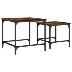 vidaXL Nesting Coffee Tables Hallway Table Nesting Table 2 pcs Engineered Wood - smoked oak