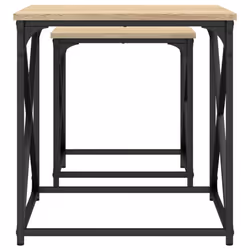vidaXL Nesting Coffee Tables Nesting Table Side Table 2 pcs Engineered Wood - sonoma oak - Additional view 5