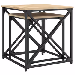vidaXL Nesting Coffee Tables Nesting Table Side Table 2 pcs Engineered Wood - sonoma oak - Additional view 7