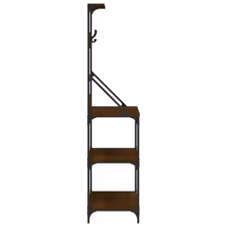 vidaXL Baker's Rack with Hooks 4-Tier Kitchen Rack Brown Oak Engineered Wood - Additional view 5