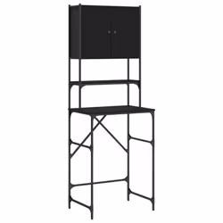 vidaXL Washing Machine Cabinet Laundry Room Cabinet Shelf Engineered Wood - black