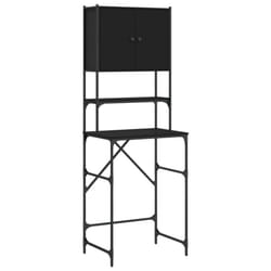vidaXL Washing Machine Cabinet Laundry Room Cabinet Shelf Engineered Wood - black