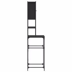 vidaXL Washing Machine Cabinet Laundry Room Cabinet Shelf Engineered Wood - black - Additional view 8