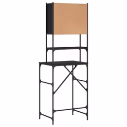 vidaXL Washing Machine Cabinet Laundry Room Cabinet Shelf Engineered Wood - black - Additional view 9