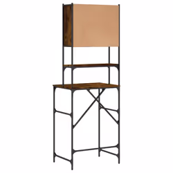 vidaXL Washing Machine Cabinet Laundry Room Cabinet Shelf Engineered Wood - smoked oak - Additional view 9