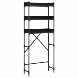 vidaXL Washing Machine Shelf Laundry Room Cabinet Toilet Rack Engineered Wood - black