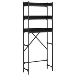 vidaXL Washing Machine Shelf Laundry Room Cabinet Toilet Rack Engineered Wood - black