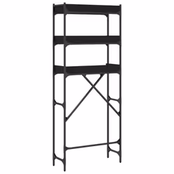 vidaXL Washing Machine Shelf Laundry Room Cabinet Toilet Rack Engineered Wood - black - Additional view 7