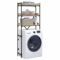 vidaXL Washing Machine Shelf Laundry Room Cabinet Toilet Rack Engineered Wood - sonoma oak - Additional view 4