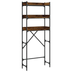 vidaXL Washing Machine Shelf Laundry Room Cabinet Toilet Rack Engineered Wood - smoked oak