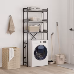 vidaXL Washing Machine Shelf Laundry Room Cabinet Toilet Rack Engineered Wood - grey sonoma