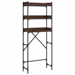 vidaXL Washing Machine Shelf Laundry Room Cabinet Toilet Rack Engineered Wood - brown oak