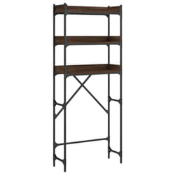 vidaXL Washing Machine Shelf Laundry Room Cabinet Toilet Rack Engineered Wood - brown oak