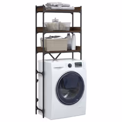 vidaXL Washing Machine Shelf Laundry Room Cabinet Toilet Rack Engineered Wood - brown oak - Additional view 4