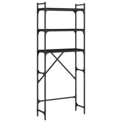 vidaXL Washing Machine Shelf Laundry Room Cabinet Sonoma Oak Engineered Wood - black