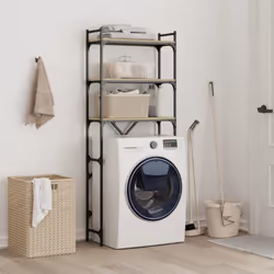 vidaXL Washing Machine Shelf Laundry Room Cabinet Sonoma Oak Engineered Wood - sonoma oak