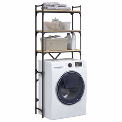 vidaXL Washing Machine Shelf Laundry Room Cabinet Sonoma Oak Engineered Wood - sonoma oak - Additional view 4