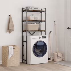 vidaXL Washing Machine Shelf Laundry Room Cabinet Sonoma Oak Engineered Wood - smoked oak
