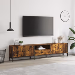 vidaXL TV Cabinet with Drawer TV Unit Media Cabinet TV Stand Engineered Wood - smoked oak