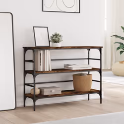 vidaXL Console Table End Table Living Room Hallway Side Table Engineered Wood - smoked oak
