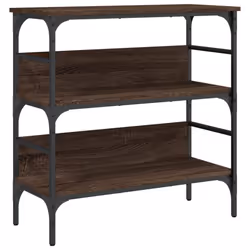 vidaXL Console Table End Table Living Room Hallway Side Table Engineered Wood - brown oak, 75 x 32 x 75 cm