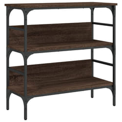 vidaXL Console Table End Table Living Room Hallway Side Table Engineered Wood - brown oak, 75 x 32 x 75 cm
