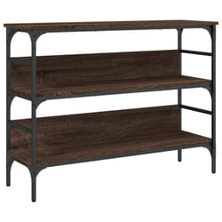 vidaXL Console Table End Table Living Room Hallway Side Table Engineered Wood - brown oak, 100 x 32 x 75 cm