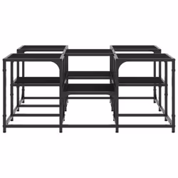 vidaXL Coffee Table Hallway Tea Side End Table Sofa Table Engineered Wood - black, 91 x 91 x 40 cm - Additional view 5