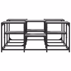 vidaXL Coffee Table Hallway Tea Side End Table Sofa Table Engineered Wood - grey sonoma, 91 x 91 x 40 cm - Additional view 4