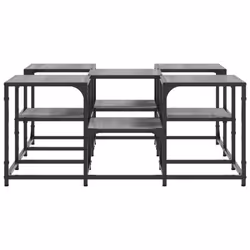 vidaXL Coffee Table Hallway Tea Side End Table Sofa Table Engineered Wood - grey sonoma, 91 x 91 x 40 cm - Additional view 5