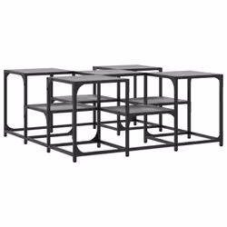 vidaXL Coffee Table Hallway Tea Side End Table Sofa Table Engineered Wood - grey sonoma, 91 x 91 x 40 cm - Additional view 6