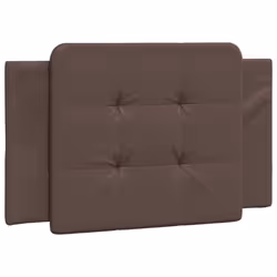 vidaXL Bed Frame with Headboard Bed Black and White 120x200 cm Faux Leather - brown, 80 x 200 cm - Additional view 7