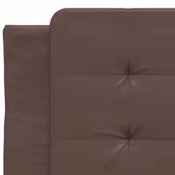 vidaXL Bed Frame with Headboard Bed Black and White 120x200 cm Faux Leather - brown, 80 x 200 cm - Additional view 9