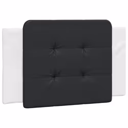 vidaXL Bed Frame with Headboard Bed Base Bedstead White 80x200 cm Faux Leather - white and black, 80 x 200 cm - Additional view 7