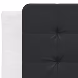 vidaXL Bed Frame with Headboard Bed Base Bedstead White 80x200 cm Faux Leather - white and black, 80 x 200 cm - Additional view 9