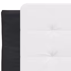 vidaXL Bed Frame with Headboard Bed Black and White 120x200 cm Faux Leather - black and white, 100 x 200 cm - Additional view 9