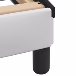 vidaXL Bed Frame with Headboard Bed Black and White 120x200 cm Faux Leather - white and black, 160 x 200 cm - Additional view 8