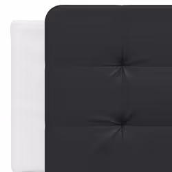 vidaXL Bed Frame with Headboard Bed Black and White 120x200 cm Faux Leather - white and black, 160 x 200 cm - Additional view 9