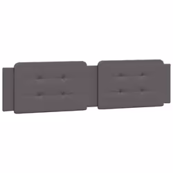 vidaXL Bed Frame with Headboard Bed Black and White 120x200 cm Faux Leather - grey, 200 x 200 cm - Additional view 7