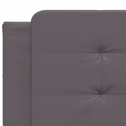 vidaXL Bed Frame with Headboard Bed Black and White 120x200 cm Faux Leather - grey, 200 x 200 cm - Additional view 9