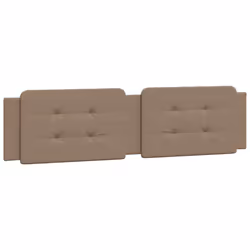 vidaXL Bed Frame with Headboard Bed Black and White 120x200 cm Faux Leather - cappuccino, 200 x 200 cm - Additional view 7