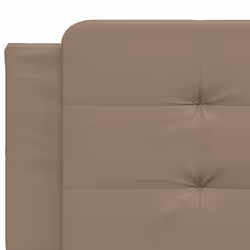 vidaXL Bed Frame with Headboard Bed Black and White 120x200 cm Faux Leather - cappuccino, 200 x 200 cm - Additional view 9