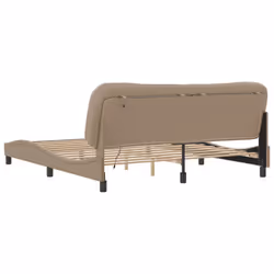 vidaXL Bed Frame with LED Lights Cappuccino 180x200 cm Super King Faux Leather - Additional view 8