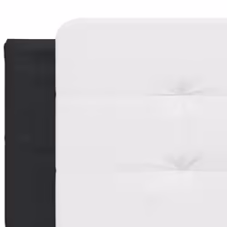 vidaXL Bed Frame with LED Lights Black 180x200 cm Super King Faux Leather - white and black, 160 x 200 cm - Additional view 10