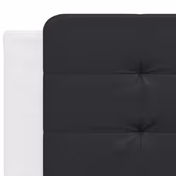 vidaXL Bed Frame with LED Lights Home Bed Base Black 200x200 cm Faux Leather - white and black, 200 x 200 cm - Additional view 10