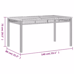 vidaXL Garden Dining Set 4 Piece with Cushions Outdoor Chair Grey Poly Rattan - Additional view 8