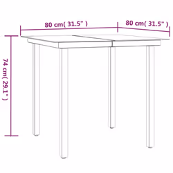 vidaXL Garden Dining Set 3 Piece with Cushions Outdoor Chair Black Poly Rattan - Additional view 8