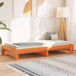 vidaXL Pull-out Day Bed Bedroom Guest Sofa Bed Daybed Couch Solid Wood Pine - 80 x 200 cm