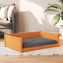 vidaXL Dog Bed Pet Sofa Cat Bed Pet Bed Pet Couch Wax Brown Solid Wood Pine